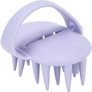 Shampoo Borstel Ergonomische Reiniging Body Douche Scrubber Siliconen Massage Stress Verlichten Voor Volwassenen Voor Thuis (Purper)