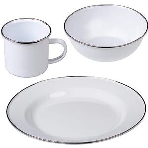 Campingservies set voor 4 personen lunchbox Amadè 16 stuks