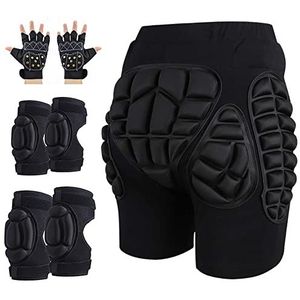 3D Heupkussen Skiën Beschermende Gevoerde Shorts Broek Dames Heren Bescherming Heup Butt Guard Pad Ademend Slagvastheid For Skiën, Schaatsen, Snowboarden Unisex Protector Pad (Color : C1, Size : M)