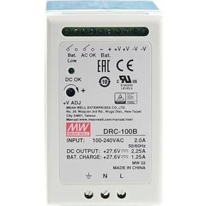 DRC-100B 96,6W enkele uitgang met oplader (UPS functie) DRC-100 27,6 V/2,25 A 27,6 V/1,25 A