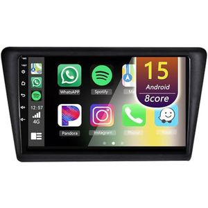 Android Radio voor VW Skoda Rapid 2013-2017, 9 inch Touchscreen Autoradio met Wireless CarPlay Android Auto Bluetooth WIFI(8Core(6+128GB))