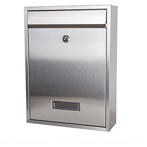 Veilige aan de muur gemonte erde brievenbus Aan de muur gemonteerde moderne waterdichte anti-diefstal brievenbus van roestvrij staal