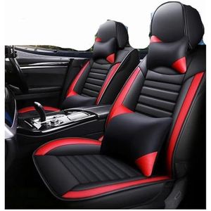 Beschermhoes Autostoel Voor Nissan Voor X-Trail Voor Versa Voor Sulphy Voor Teana Voor Sentra Voor Maxima Voor Murano Aangepaste Lederen Accessoires(Luxury Black Red 5 seat)