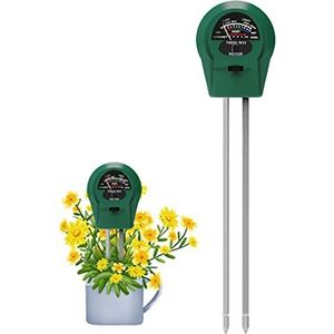 Bodemvochtmeter, 3-in-1 bodemvochttester - Lichte pH-vochttestkit voor gazons, tuin, boerderij, binnen, buiten, hygrometer voor planten en bloemen