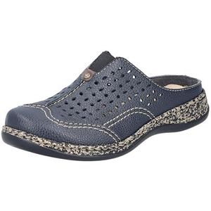 Rieker - 46395 - Clogs - Blauw - Zachte Binnenzool