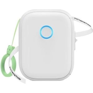 P12 Mini Draagbare Labelprinter Bluetooth Draadloze Labelmachine Thermische Zelfklevende Stickerprinter Labeltape-papier Helder Afdrukken(White Printer Set)