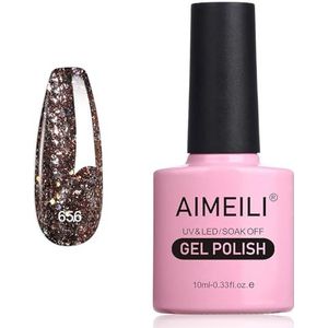 AIMEILI Semi-Permanente Gel Nagellak Soak Off UV LED Glitter Klassieke Herfst & Winter Kleur Nagellak 10ML 656