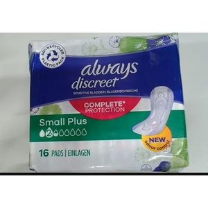 Always Discreet incontinentie-inzetstukken Small Plus, 6 x 16 Stuk
