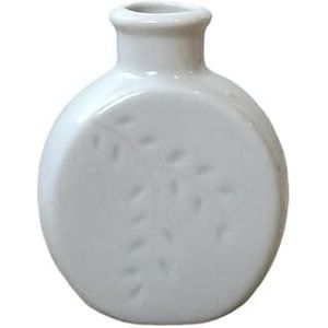 Bloemenvaas, Platte ronde keramische fles, creatieve kleine vaas, eenvoudige huisdecoratie, minivaas(Color:2)