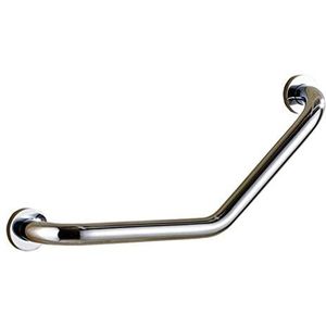 HSIRYAOHD Badkamer handgrepen, badkamer leuning roestvrij staal wandmontage badkuip grijper bar, zilver 135 graden gebogen doucherails, ouderen gehandicapte balansdouche (