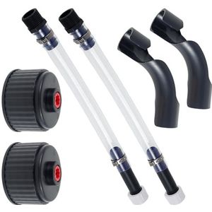 2 stuks Racing brandstofvuller - Kruikslang 35,5 cm transparant PVC gasbus met slang Benders Universele Racing brandstofvulslang vervangingskap
