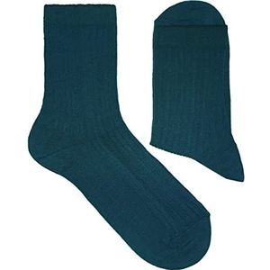 Weri Spezials Casual business-funny sokken van katoen in meerdere natuurlijke kleuren., petrol, 43/46 EU