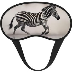 Running Zebra Slaapmasker Zacht Comfortabel Oogmasker met Verstelbare Strapblackout Oogslaap Schaduw Cover voor Vrouwen Meisjes Mannen Reizen Yoga Dutje Shift Werk