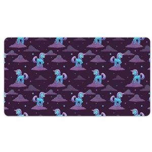 Kleine Cartoon Blauwe Mode Bureau Muismat Antislip Gaming Muismat Accessoires Decor 40X75cm