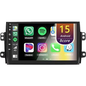 Android Radio voor Suzuki SX4 2006-2013/Fiat Sedici 2005-2014, 9 inch Touchscreen Autoradio met Wireless CarPlay Android Auto Bluetooth WIFI(4Core(1+32GB))