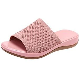 sandalen Lente/Zomer Grote maat Casual Strandschoenen Damesslippers met platte bodem sandaal(D,35)