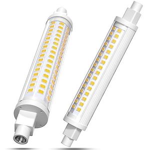 Luxvista 15W R7S 118mm LED-gloeilamp, equivalent aan 150W R7S halogeenlamp, natuurlijk wit 4000K superhelder 300° kijkhoek, niet-dimbare dubbelzijdige lineaire gloeilamp (2 stuks)