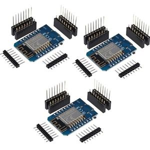AZDelivery 3 x D1 Mini NodeMcu met ESP8266-12F met USB-C aansluiting WLAN-module CH340G Lua compatibel met Arduino inclusief e-book