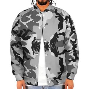 Het grijze Honkbaljasje van Camouflage Grappige Mensen Gedrukte Jas Zacht Sweatshirt voor de