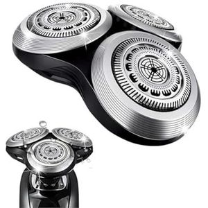 Vervangende roterende kop elektrisch scheerapparaat scheerkop SH90 voor Philips Norelco Series 9000, S9911, S9731, S9711, S9511, S911, S9031, S9988, metalen wielgesp en verbeterd dubbellaags
