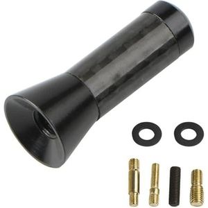 Audio- & videoantennes voor auto 3,5 cm/8 cm/12 cm universele korte autoradioantenne koolstofvezel zwarte dakantenne FM/AM metalen ontvangstantennes Auto-antenne(Black,3.5cm)
