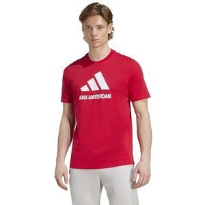adidas Ajax Amsterdam Seasonal Graphic T-shirt voor heren, Vet Rood, L