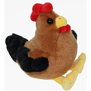 Pluche knuffel dieren Kip vogel van 15 cm - Speelgoed kippen knuffels - Cadeau voor jongens/meisjes