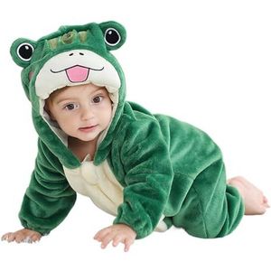 Onesiekostuum Voor Babydieren - Unisex Cartoon Babydierenkostuums | Cartoon Dieren Outfit Eendelige Rompertjes Voor Kinderen | Dierenkostuum Met Capuchon Voor Kinderen