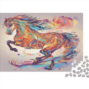 Horse Hoogwaardig puzzelspel voor volwassenen en jongeren, gaming dieren, puzzel en brain uitdaging, speelpuzzels van hout, 300 stuks (40 x 28 cm)