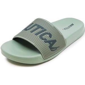 Nautica Women's Athletic Slides, Sandals, Shower Shoe, Fashion Slide-Alida-Kayak Green-10