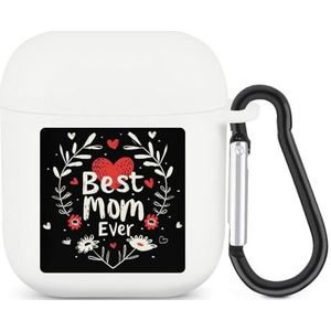 Beste Moeder Ooit Moederdag Leuke Case voor AirPods 2&1 Schokbestendige Beschermende Hoofdtelefoon Gevallen Cover Met Sleutelhanger Voor Mannen Vrouwen