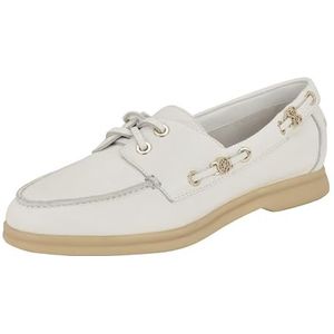 GUESS Yomaya bootschoen voor dames, Wit Leer 140, 37.5 EU