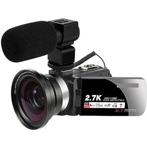 Digitale Camera For Video-opname WIFI Outdoor Nachtzicht IR Vlog Camcorder Draaien Touchscreen Selfie Recorder Fotografisch Heldere Gedetailleerde Beelden(64G SD Card,Set 4)