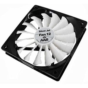 AABCOOLING Silent Jet Fan 12 - Een stille en zeer effectieve ventilator, 120 mm, ventilator voor pc, koeler 12 V, 12 cm, externe draagbare ventilator, 104 m3/h, 1100 omw/min, 12,9 dB (A)