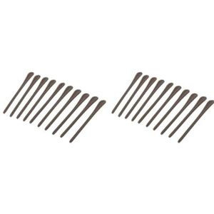 2 Set van 10 Stuk Siliconen Brillen Temple End Tips Oor Sok Buizen Vervanging Bruin