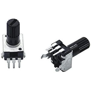 10 stuks Rv09 verticaal 12,5 mm schacht 1k 2k 5k 10k 20k 50k 100k 0932 instelbare weerstand 9 type 3-polige pakkingspotentiometer (grootte: 1K Ohm) (100K Ohm)