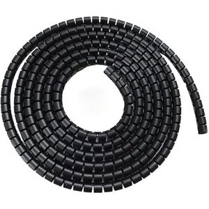 BPABDEITR Kabelbeschermer met spiraal 1m, veelkleurig, meerdere maten(Schwarz,16mm x 1 meter)