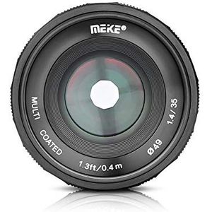 MEIKE MK-35mm F/1.4 handmatige scherpstellens met groot diafragma, compatibel met Olympus Panasonic Micro Four Thirds M4/3-systeem spiegelloze camera