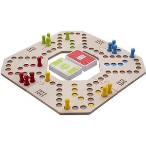 Keezen Bordspel Connect Deluxe - 3-4 Spelers - Hout - Houten Keezenspel
