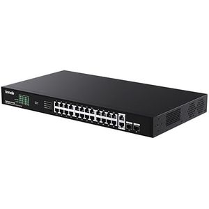 IP-COM 835622 Ethernet-switch 26GE+2SFP met Poe met 24 poorten, TEG1128P-24-410W Zwart