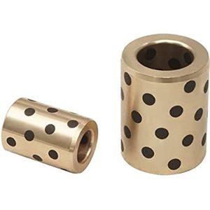 Grafiet-koperbussen, 2 stuks JDB-type olievrije zelf-smerende binnendiameter 8 mm, buitendiameter 11, lagers met rechte cilindrische schuifgeleiderbussen(8x11x25mm)