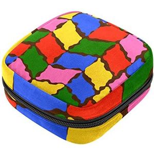 Vrouwen Maandverband Pads Handtas Dames Menstruatie Cup Pouch Meisjes Draagbare Tampon Opbergtas Abstracte Art Periode Pouch met Rits