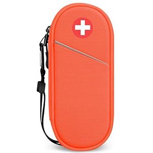 SITHON EpiPen Medische Draagtas Geïsoleerd, Reismedicatie Organizer Tas Medische Noodzaak voor 2 EpiPens, Astma-inhalator, Anti-histamine, Auvi-Q, Allergiemedicijn Essentials, (Oranje)