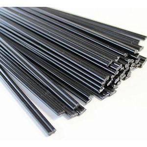 Draadstaven, Kunststof lasstaven zwart ABS PE PP PPR 2,5 x 5,0 mm x 250 mm for heteluchtlasapparaat 10 stuks(Abs 50pcs)