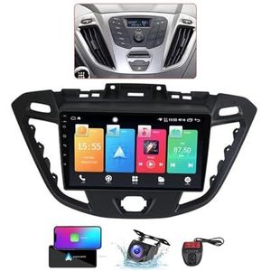 9 Inch Touchscreen Dubbel DIN Autoradio Compatibel met Ford Tourneo Custom Transit 2012-2021 met Carplay/Android Auto FM RDS DAB+ Radio WiFi 4G Carplay Android Auto Bluetooth DSP(A,NF-1)