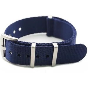 Jeniko Nylon Band 20 Mm 22 Mm Veiligheidsgordel Horlogeband Sport Compatibel Met O-mega Horlogebandvervanging (Color : Deep Blue, Size : 20mm)