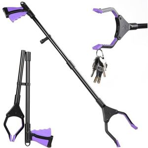 DMPTTT Opvouwbare grijper, draaibare grijptang voor senioren, 81,5 cm, opvouwbare grijper, 360° draaibare afvaltang, lang, met magneetpunten, voor senioren en mensen