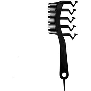 DieffematicSZ kam Fluffy Comb Household Wide Tooth Comb (Color : Schwarz)