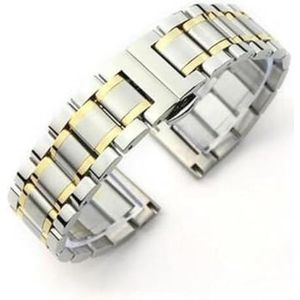 Horlogebanden 14-24 mm horlogeband roestvrij staal zilveren horlogeband armband for quartz horloge dames herenhorlogebanden vervanging Man vrouw (Color : C, Size : 14mm)