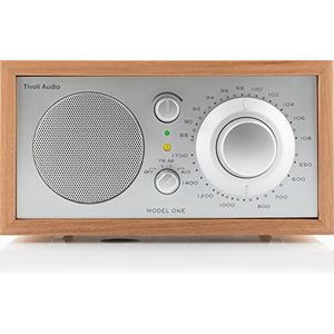 Tivoli Audio Model One Klassieke Tafelblad AM/FM-radio (Kers/Zilver)